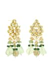 Ishhaara_Gold Plated Stones Kundan Embellished Dangler Earrings _at_Aza_Fashions