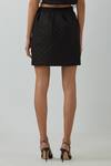 Buy_The Indian Cause_Black Cotton Square Neck Side Tie-up Armour Vest And Skirt Set _Online_at_Aza_Fashions
