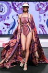 Buy_Limerick by Abirr N' Nanki_Multi Color Crepe Abstract Paisley And Floral Cole & Pattern Cape  _Online_at_Aza_Fashions