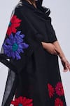 Buy_Taika By Poonam Bhagat_Black Chanderi Embroidered Floral Round Patterned A-line Tunic Set _Online_at_Aza_Fashions