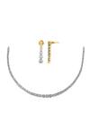 Buy_Ishhaara_Gold Plated Crystals Cubic Zirconia Embellished Necklace Set _Online_at_Aza_Fashions