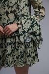 Shop_Koai_Beige Chiffon Floral Print Flared Skirt _Online_at_Aza_Fashions