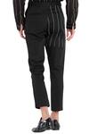 Shop_Son of A Noble Snob_Black Trouser Pant With Stripe Detail For Men_at_Aza_Fashions