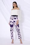 Buy_Urvashi Joneja_Pink Crepe Printed Motif Straight Pants  _at_Aza_Fashions