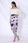 Buy_Urvashi Joneja_Pink Crepe Printed Motif Straight Pants  _Online_at_Aza_Fashions