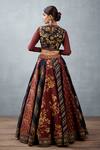 Shop_Torani_Red Heavy Raw Silk Digital Print Bhagalpuri Floral Gulnar Khurshid Lehenga Set _at_Aza_Fashions