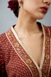 Shop_Torani_Red Slub Silk Bhagalpuri Floral Motifs Gulnar Afsoon Printed Lehenga And Kurta Set _Online_at_Aza_Fashions