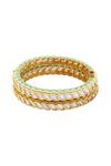 Zevar By Geeta_Gold Plated Diamonds Kundan Bangle - Set Of 2_Online_at_Aza_Fashions