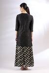 Shop_Pinki Sinha_Black Handwoven Banarasi Kurta And Palazzo Set_at_Aza_Fashions