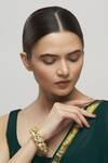 Moh-Maya By Disha Khatri_Gold Plated Diamonds Kundan Bangle_Online_at_Aza_Fashions