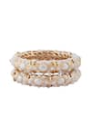 Moh-Maya by Disha Khatri_Gold Plated Pearl Jadau Bead Bangle - Set Of 2 _at_Aza_Fashions