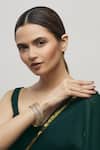 Buy_Moh-Maya By Disha Khatri_Gold Plated Rhinestones Kundan Stone Bangle - Set Of 2 _Online_at_Aza_Fashions