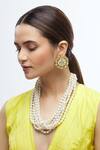 Buy_Moh-Maya by Disha Khatri_Gold Plated Kundan Bead Layered Necklace Set _Online_at_Aza_Fashions