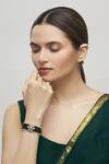 Buy_Moh-Maya by Disha Khatri_Floral Kundan Bracelet_at_Aza_Fashions