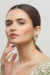 Shop_Moh-Maya By Disha Khatri_Silver Plated Pearls Bead Stud Earrings _Online_at_Aza_Fashions