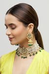 Moh-Maya by Disha Khatri_Gold Plated Kundan Choker Set _at_Aza_Fashions