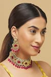 Buy_Posh by Rathore_Gold Plated Kundan Floral Choker Set _at_Aza_Fashions