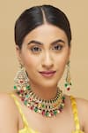 Shop_Posh by Rathore_Gold Plated Kundan Choker Set _at_Aza_Fashions