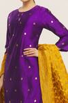 Pinki Sinha_Purple Woven Kurta Set_at_Aza_Fashions