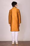 Shop_Arihant Rai Sinha_Gold Silk Kurta Set For Boys_at_Aza_Fashions