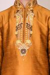 Shop_Arihant Rai Sinha_Gold Silk Kurta Set For Boys_Online_at_Aza_Fashions