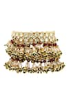 Moh-Maya by Disha Khatri_Gold Plated Kundan Bead Drop Bangles Set Of 2 _Online_at_Aza_Fashions