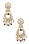 Shop_Moh-Maya By Disha Khatri_Gold Plated Pearls, Beads, Rhinestones Kundan Pendant Necklace Set _Online_at_Aza_Fashions