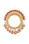 Buy_Just Shradhas_Gold Plated Pearls, Beads, Diamonds Polki Kundan Drop Bangle _Online_at_Aza_Fashions