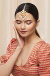 Buy_Just Shradhas_Gold Plated Kundan Teardrop Maangtikka _Online_at_Aza_Fashions