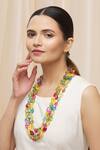 Buy_Just Shradhas_Gold Plated Kundan Layered Necklace _at_Aza_Fashions