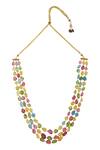 Shop_Just Shradhas_Gold Plated Kundan Layered Necklace _at_Aza_Fashions