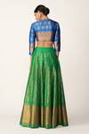 Shop_Payal Khandwala_Green Handwoven Brocade Silk Lehenga_at_Aza_Fashions
