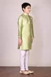 Arihant Rai Sinha_Green Embroidered Kurta Set For Boys_Online_at_Aza_Fashions