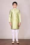 Buy_Arihant Rai Sinha_Green Embroidered Kurta Set For Boys_Online_at_Aza_Fashions