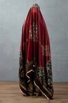 Shop_Torani_Black Slub Silk Printed Digital Bhagalpuri Gulghast Zeenat Doshala _at_Aza_Fashions