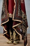 Shop_Torani_Black Slub Silk Printed Digital Bhagalpuri Gulghast Zeenat Doshala _Online_at_Aza_Fashions