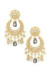 Shop_Moh-Maya By Disha Khatri_Gold Plated Pearls, Stones Kundan Pendant Necklace Set _Online_at_Aza_Fashions