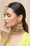 Buy_Moh-Maya By Disha Khatri_Gold Plated Stones, Beads Drop Choker Set _Online_at_Aza_Fashions