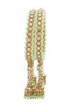 Shop_Moh-Maya By Disha Khatri_Gold Plated Pearls, Beads Jhumka Drop Bangles - Set Of 4_Online_at_Aza_Fashions