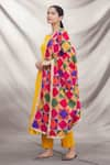 Shop_Samyukta Singhania_Multi Color Phulkari Embroidered Dupatta_at_Aza_Fashions