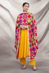 Buy_Samyukta Singhania_Multi Color Phulkari Embroidered Dupatta_at_Aza_Fashions