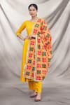 Shop_Samyukta Singhania_Multi Color Phulkari Embroidered Dupatta_at_Aza_Fashions