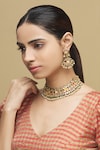 Zevar by Geeta_Multi Color 22kt Gold Plated Kundan Set_Online_at_Aza_Fashions