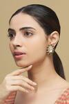 Shop Zevar By Geeta Gold Plated Diamonds, Stones, Zari Kundan Studs at Aza Fashions Shop_Zevar By Geeta_Gold Plated Diamonds, Stones, Zari Kundan Studs_at_Aza_Fashions