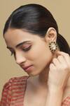 Zevar By Geeta Gold Plated Diamonds, Stones, Zari Kundan Studs Online at Aza Fashions Zevar By Geeta_Gold Plated Diamonds, Stones, Zari Kundan Studs_Online_at_Aza_Fashions