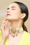Kiara_22kt Kundan Pendant Choker_Online_at_Aza_Fashions