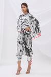 Buy_Surily G_Black Satin Tie Dye Cropped Harem Pants  _at_Aza_Fashions