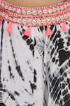 Shop_Surily G_Black Satin Tie Dye Cropped Harem Pants  _Online_at_Aza_Fashions