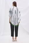 Shop_Surily G_Black Satin Tie Dye Cape Jacket _at_Aza_Fashions
