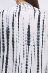 Surily G_Black Satin Tie Dye Cape Jacket _at_Aza_Fashions